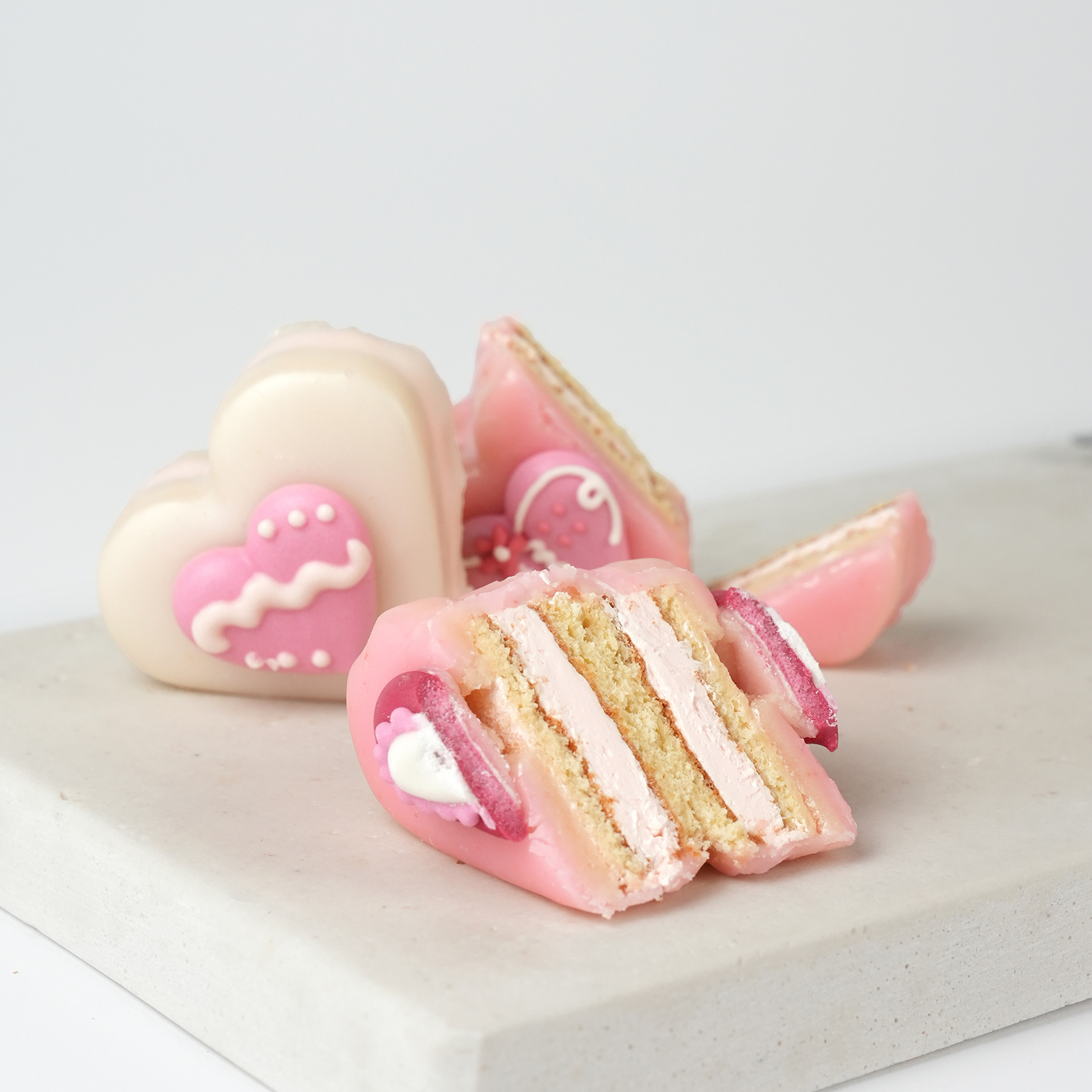 Petits Fours Herzen (3 Stück)