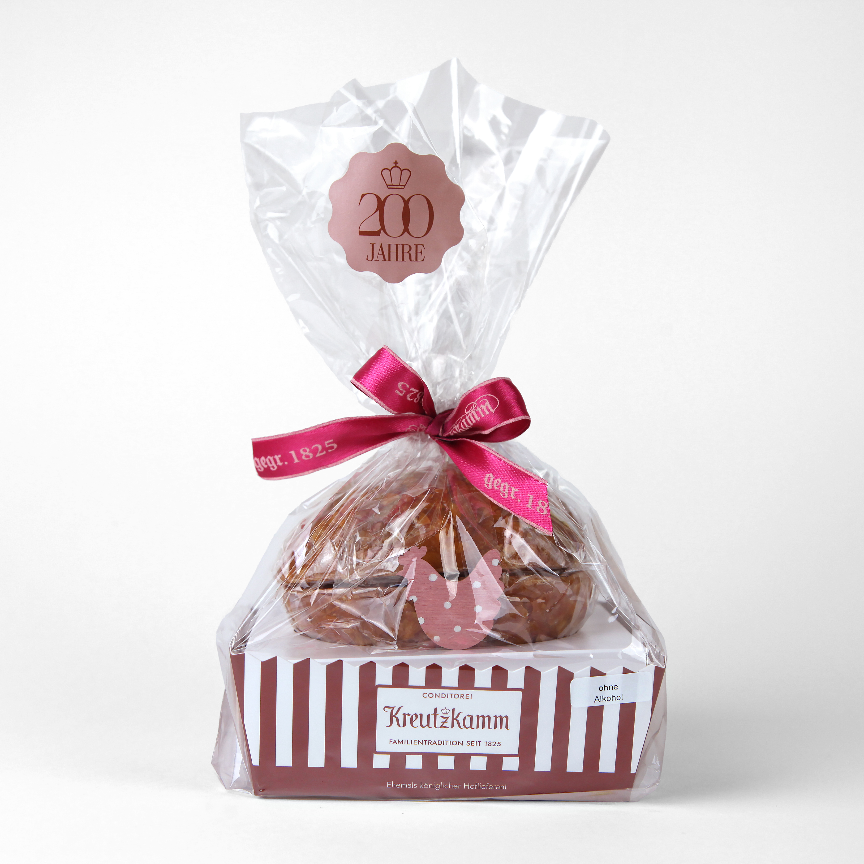 Krokant-Ei mit Pralinen gefüllt 150 g (alkoholfrei)