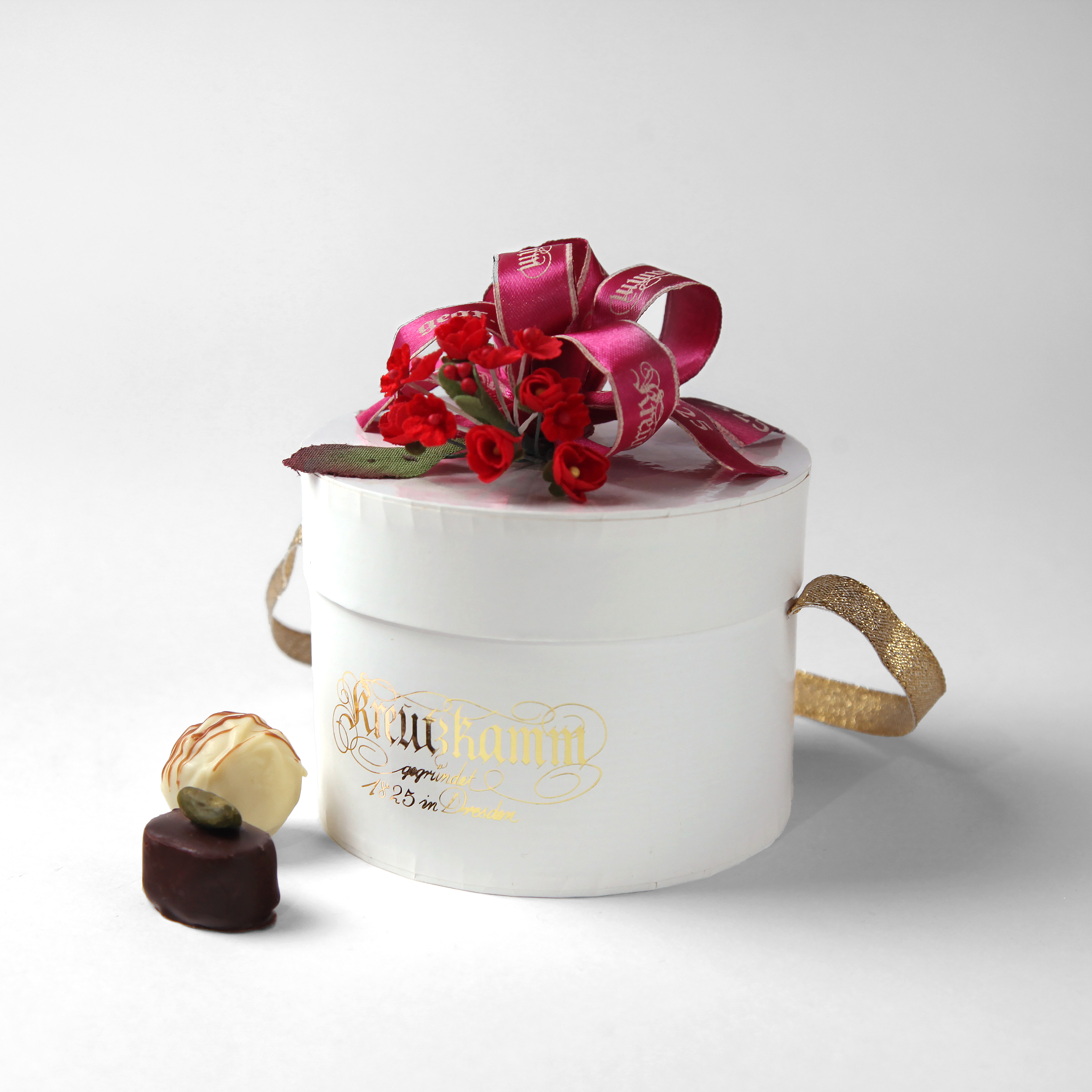 Pralinenpackung Hutkoffer 250 g