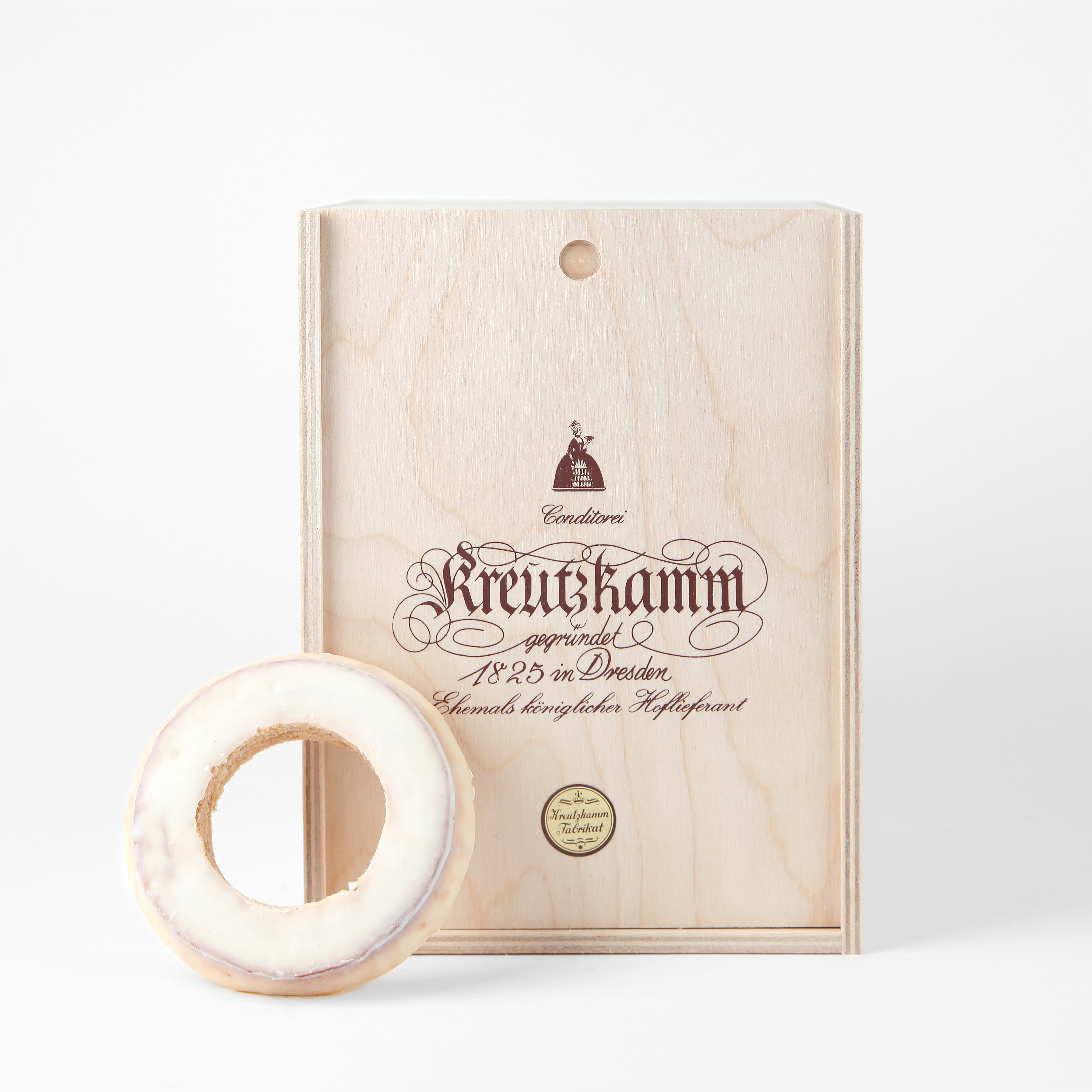 Baumkuchen GLASIERT 750 g Holzkiste
