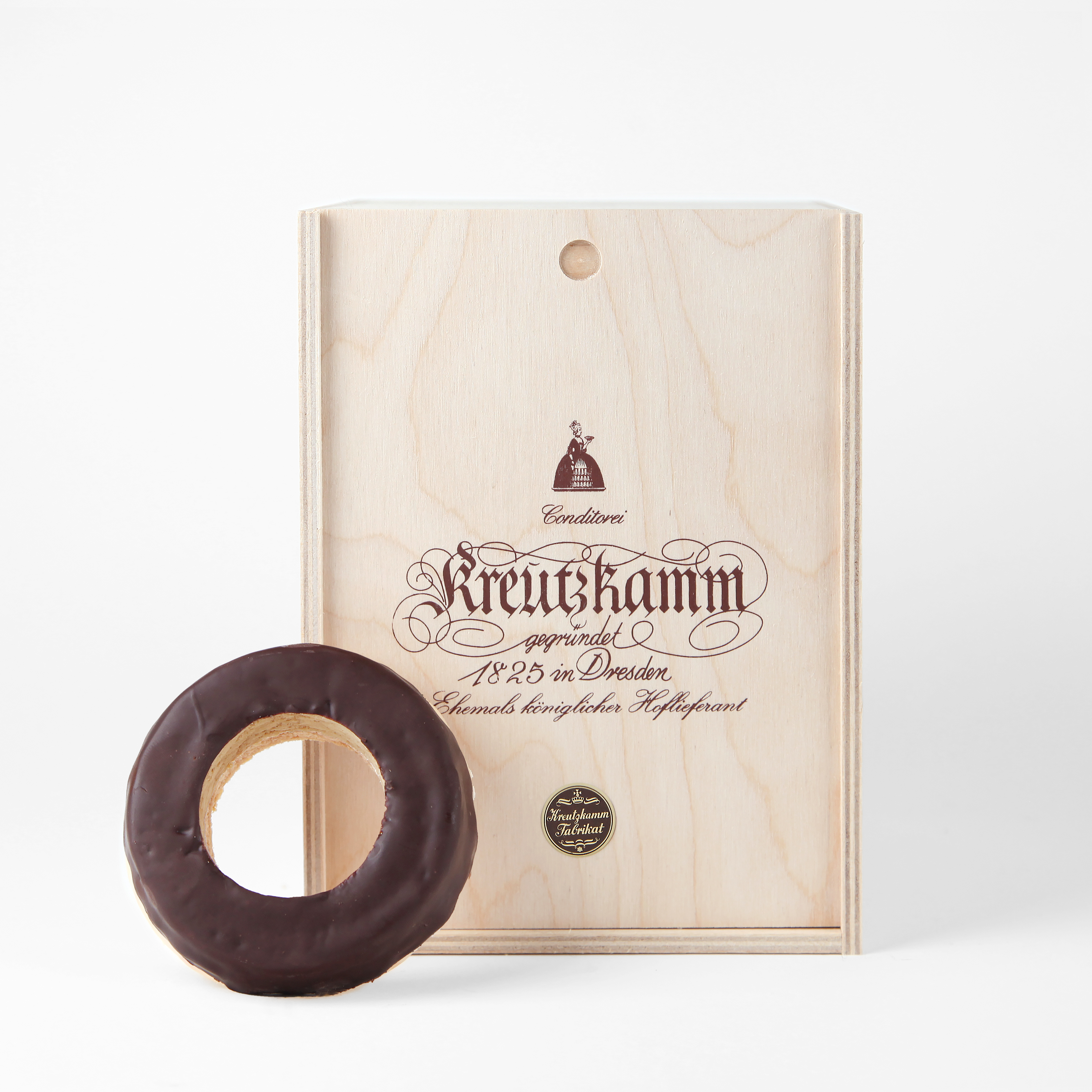 Baumkuchen FEINHERB 750 g Holzkiste